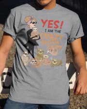 Crazy Sloth Lady Classic T-Shirt apparel-classic-tshirt-lifestyle-28