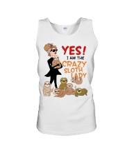 Crazy Sloth Lady Unisex Tank thumbnail