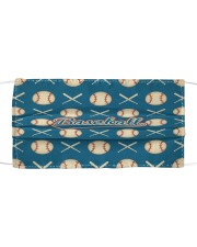 Baseball 3 Cloth face mask front