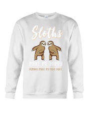 Sloths Make Me Happy Crewneck Sweatshirt thumbnail