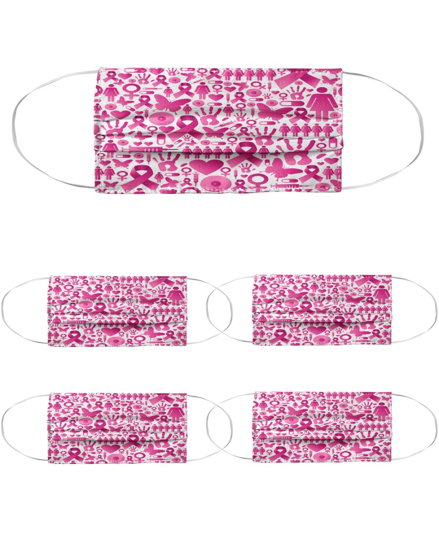 Breast Cancer 13 Cloth Face Mask - 5 Pack