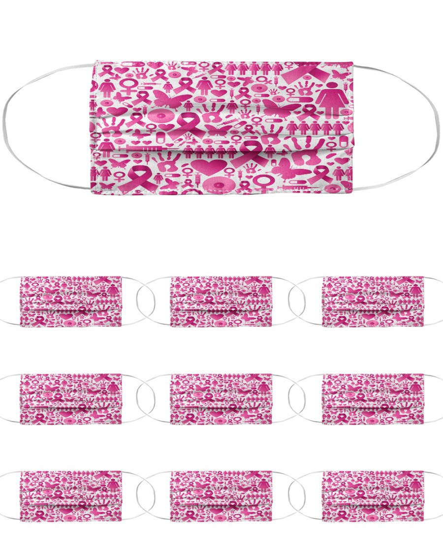 Breast Cancer 13 Cloth Face Mask - 10 Pack