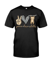 Peace Love Sloths Classic T-Shirt front