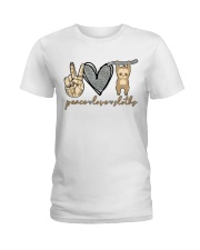 Peace Love Sloths Ladies T-Shirt thumbnail