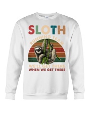 Sloth Running Team Crewneck Sweatshirt thumbnail