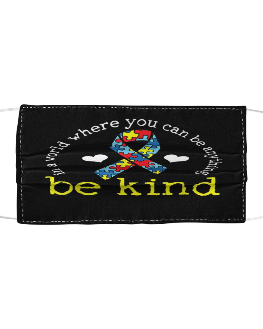 Autism Awareness Kindness Ribbon Heart Cloth face mask
