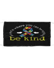 Autism Awareness Kindness Ribbon Heart Cloth face mask front