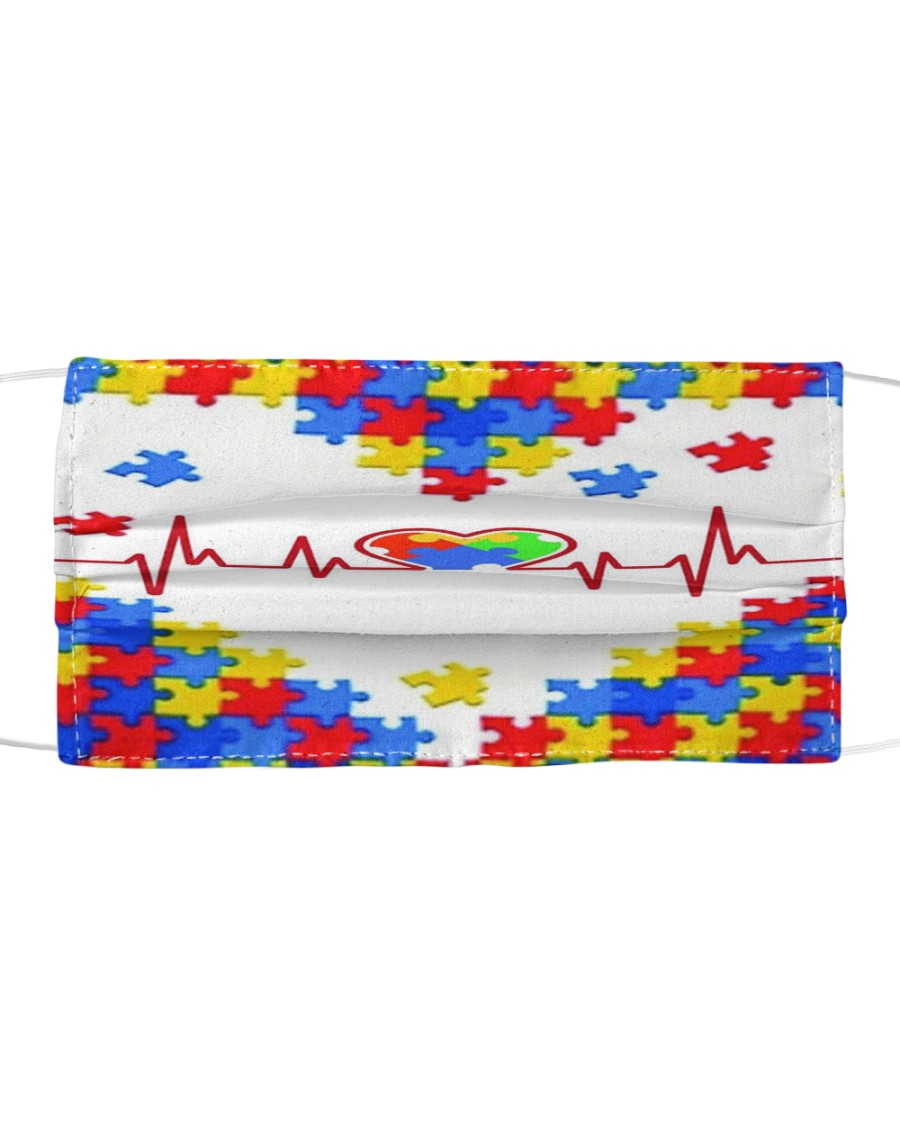 Autism-Heart Beat Cloth face mask