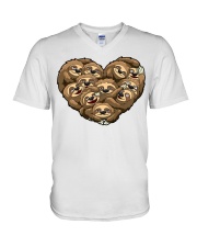 Sloth Heart V-Neck T-Shirt thumbnail