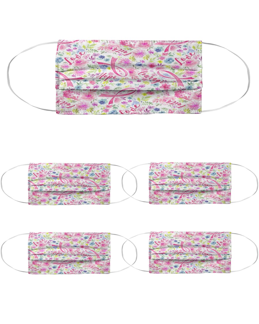Breast Cancer 08 Cloth Face Mask - 5 Pack