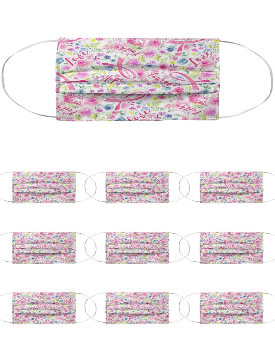 Breast Cancer 08 Cloth Face Mask - 10 Pack
