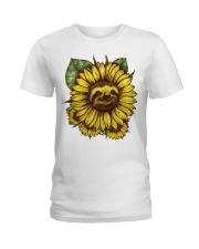 Sloth Sunflower Ladies T-Shirt thumbnail