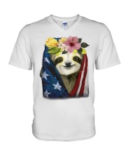 Sloth American V-Neck T-Shirt thumbnail