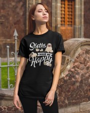 Sloth Make Me Happy Classic T-Shirt apparel-classic-tshirt-lifestyle-06