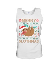xmas sloth Unisex Tank thumbnail