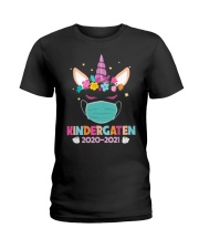 Quarantine Unicorn Kindergarten Ladies T-Shirt thumbnail