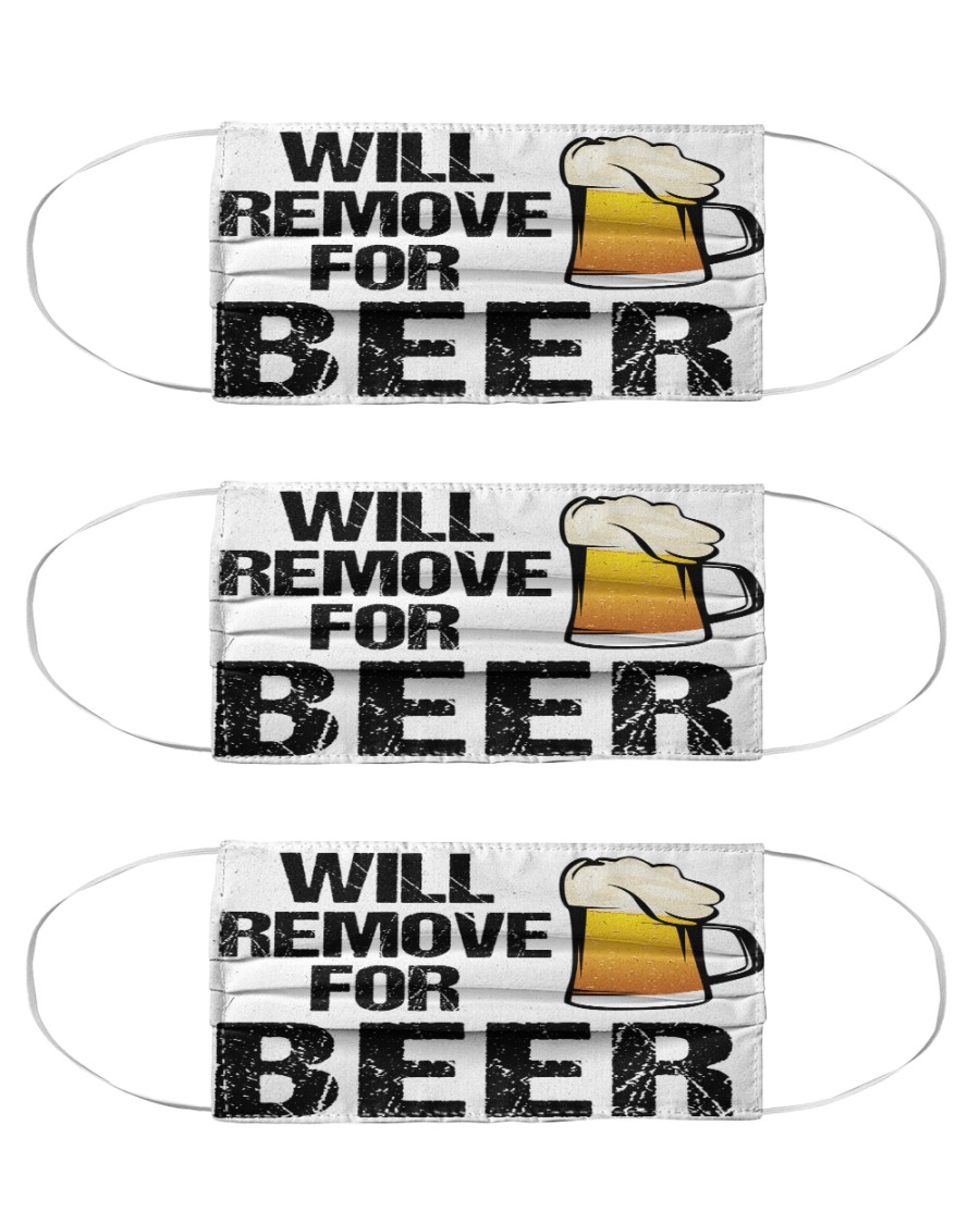 Will remove for beer face mask Cloth Face Mask - 3 Pack