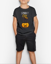 Spooky Cute Black Cat Halloween Pumpkin T-Shirt Youth T-Shirt lifestyle-youth-tshirt-front-1