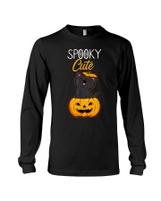 Spooky Cute Black Cat Halloween Pumpkin T-Shirt Long Sleeve Tee thumbnail