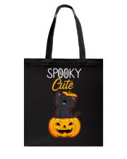 Spooky Cute Black Cat Halloween Pumpkin T-Shirt Tote Bag thumbnail