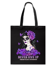 Never give up Tote Bag tile