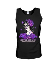 Never give up Unisex Tank tile