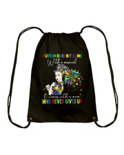 Autism doesn't come with a manual Drawstring Bag tile