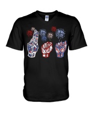 USA V-Neck T-Shirt tile
