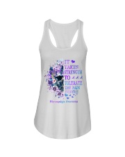 It takes strength to tolerate the pain everyday Ladies Flowy Tank tile