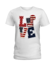 Love Independence Day Ladies T-Shirt tile