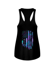 Firefighter American flag Ladies Flowy Tank tile