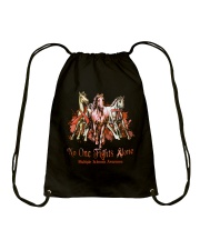 No one fights alone Drawstring Bag tile
