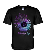 Faith hope love V-Neck T-Shirt tile