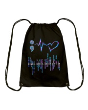 Never ever give up Drawstring Bag tile
