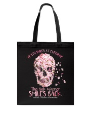 Death smiles at everyone this pink warrior Tote Bag tile