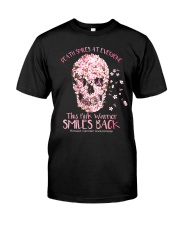 Death smiles at everyone this pink warrior Classic T-Shirt front
