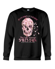 Death smiles at everyone this pink warrior Crewneck Sweatshirt tile