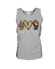 Peace Love Justice - Printed apparels Unisex Tank tile