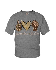 Peace Love Justice - Printed apparels Youth T-Shirt tile