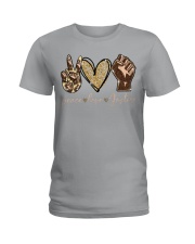 Peace Love Justice - Printed apparels Ladies T-Shirt tile