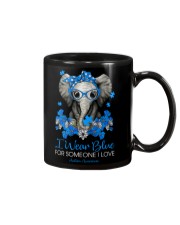 I wear blue for someone I love Mug tile