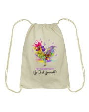 Go cluck yourself Drawstring Bag tile