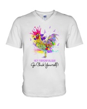Go cluck yourself V-Neck T-Shirt tile