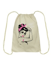 Wife mom fighter Drawstring Bag tile