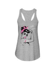 Wife mom fighter Ladies Flowy Tank tile