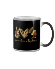 Peace Love Melanin Color Changing Mug tile