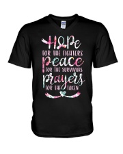 Hope for the fighter V-Neck T-Shirt tile