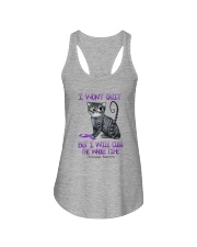 I won't quit but I will cuss Ladies Flowy Tank tile
