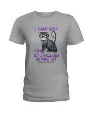 I won't quit but I will cuss Ladies T-Shirt tile