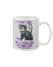 I won't quit but I will cuss Mug tile